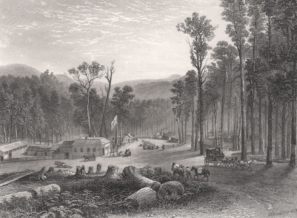 "Marysville, Victoria" by Edwin Carton BOOTH/Nicholas CHEVALIER. Australia c1874