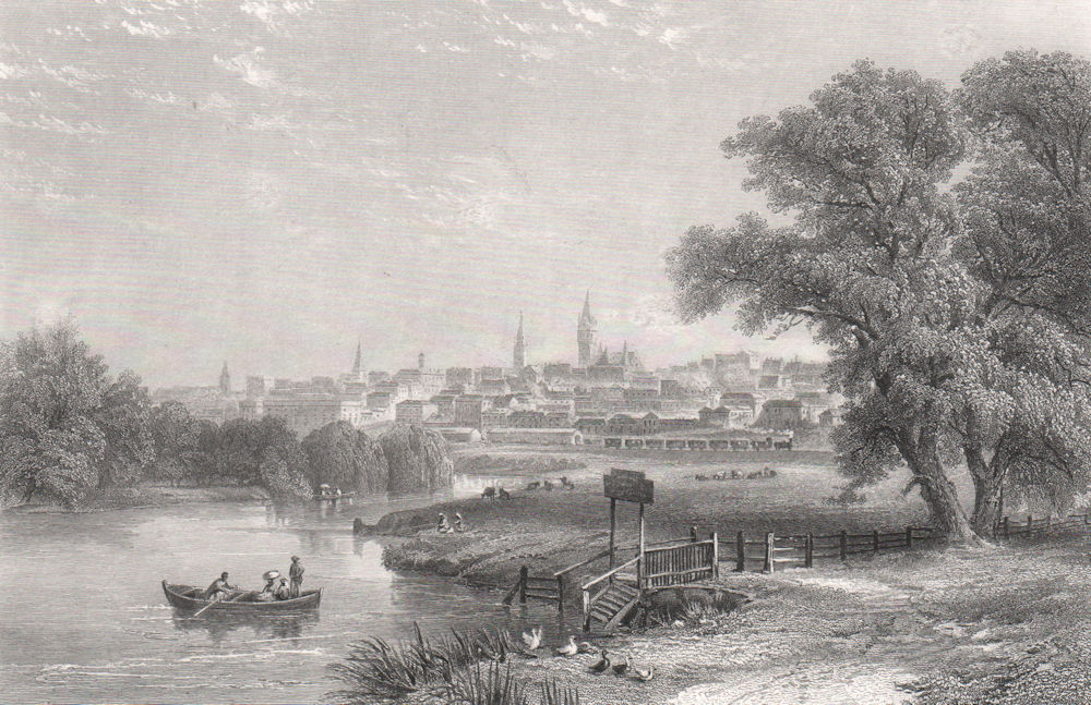 "Melbourne from the Yarra" by E.C. BOOTH/N. CHEVALIER. Victoria, Australia c1874