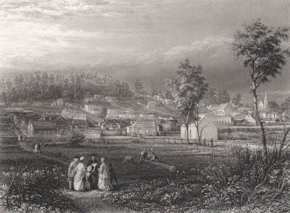 "Daylesford, Victoria", by Edwin Carton BOOTH after J. CARR. Australia c1874