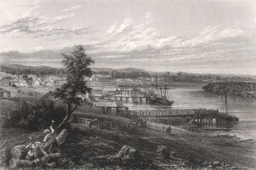"Gladstone, Queensland ", by Edwin Carton BOOTH after J. CARR. Australia c1874
