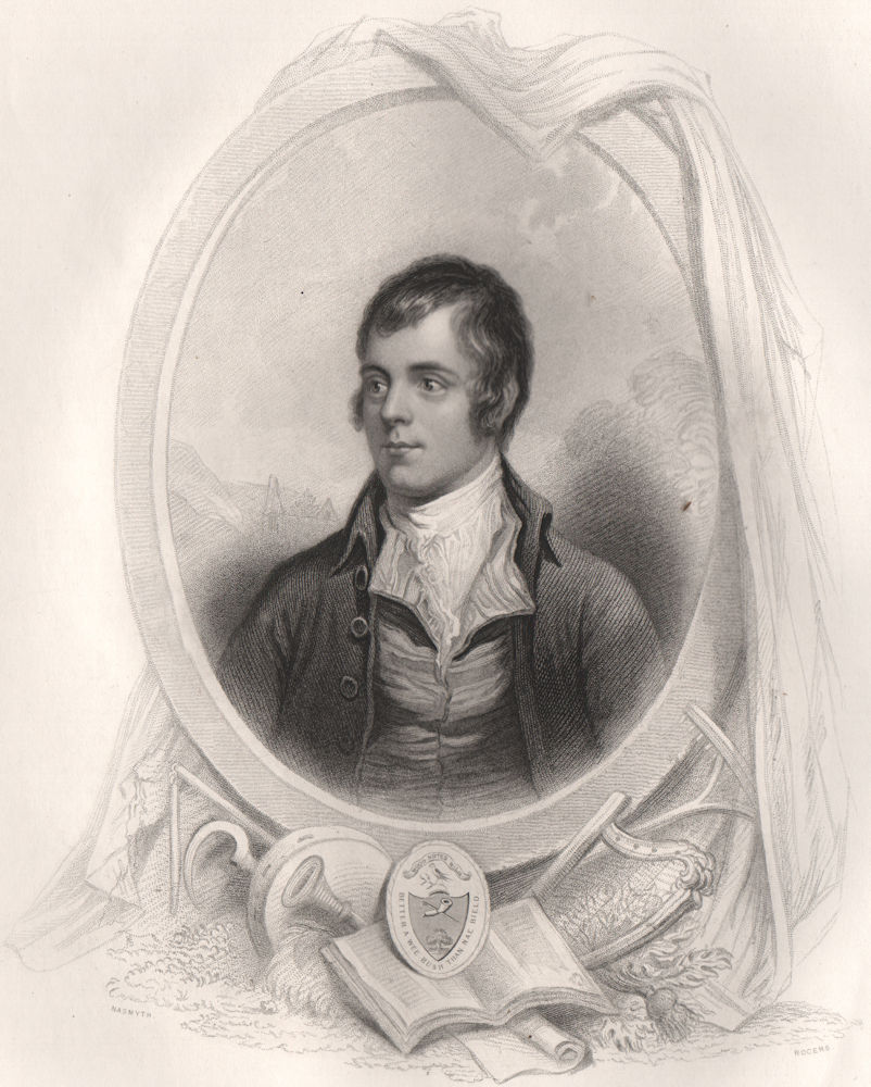 Associate Product Robert Burns - poet; born January 1759. Died July 1796. Scotland. NASMYTH c1840