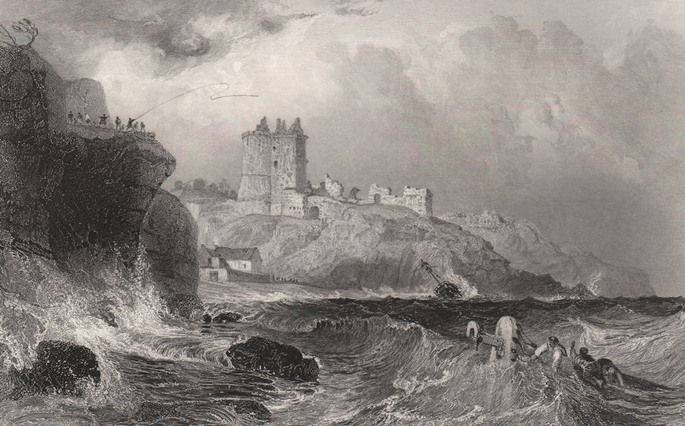 Associate Product Ravenscraig Castle near Kirkcaldy. Fifeshire. Scotland. ALLOM c1840 old print