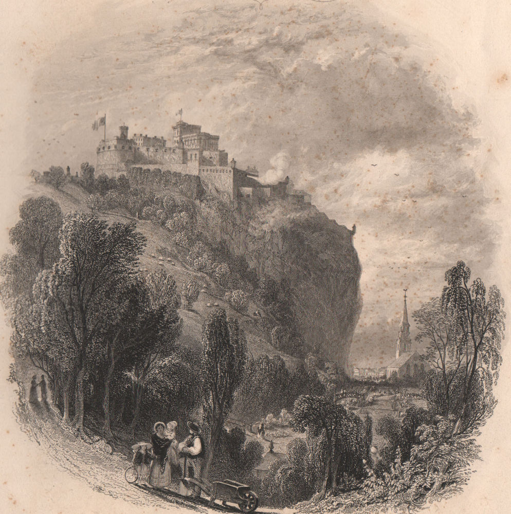 Associate Product Edinburgh Castle with the new Chapel Tower. Scotland. FORREST 1868 old print