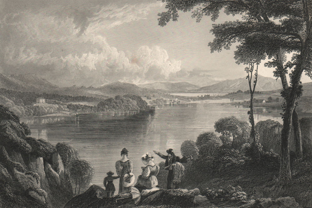 Loch Fad, Isle of Bute. Scotland. FLEMING 1868 old antique print picture
