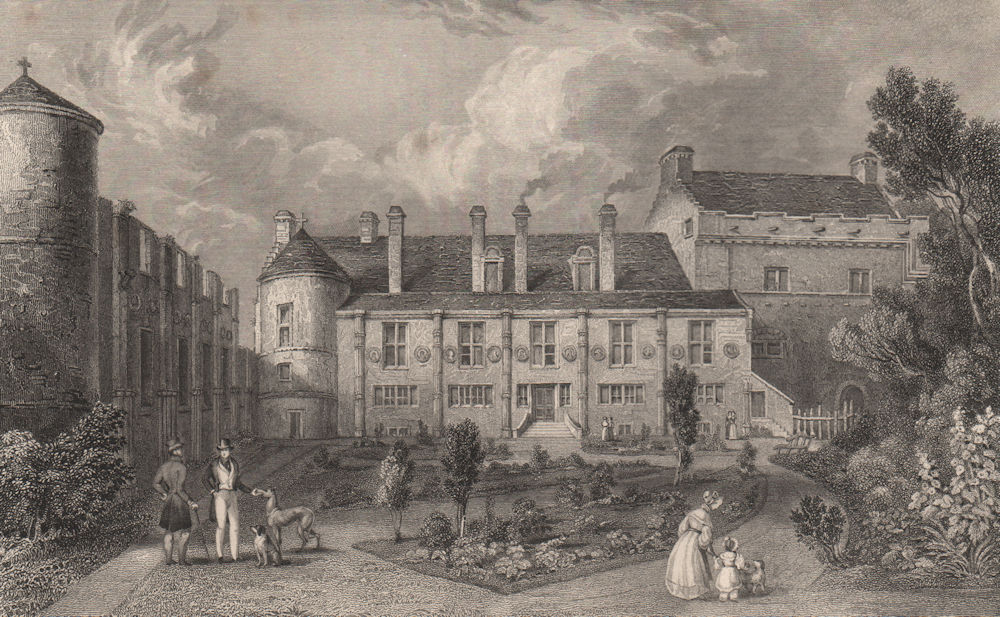 Falkland Palace from the Court Yard. Fife, Scotland. STEWART 1868 old print