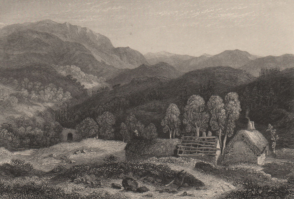 Scene on the River Garry, Perthshire, Scotland. MACKENZIE 1868 old print