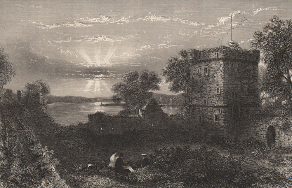 Associate Product Loch Leven Castle, Perth & Kinross. Scotland. FLEMING 1868 old antique print