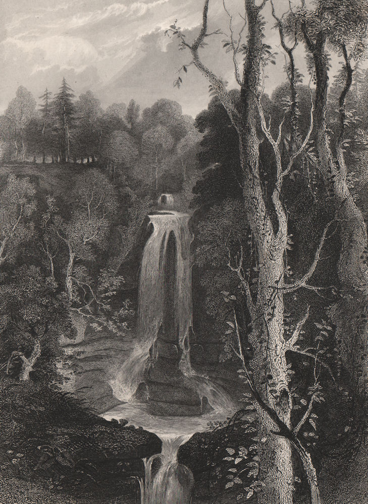 Associate Product Falls of Acharn, near Kenmore, Aberfeldy, Scotland. MACKENZIE 1868 old print