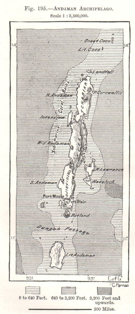 Andaman Archipelago. India. Sketch map 1885 old antique vintage plan chart