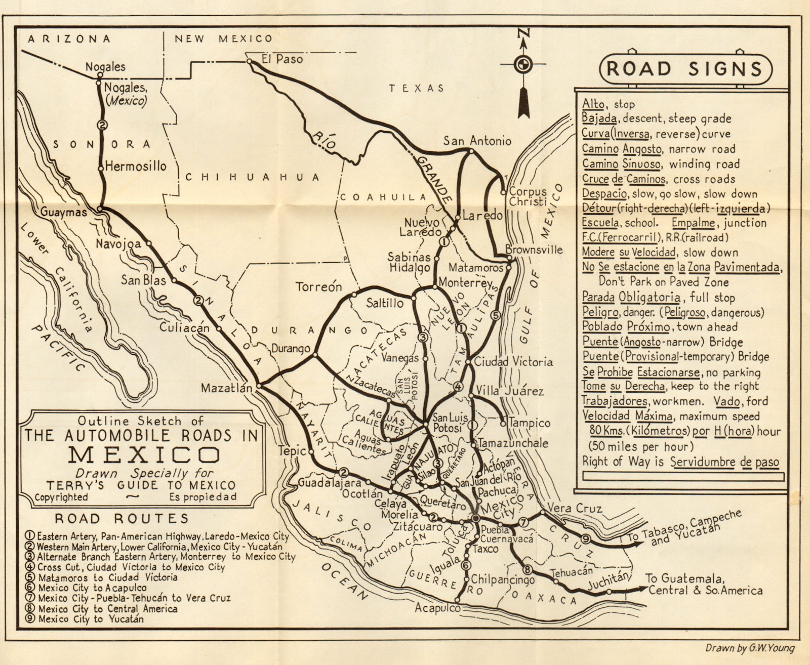Associate Product MEXICO MAJOR ROADS. "Automobile roads in Mexico" 1935 old vintage map chart