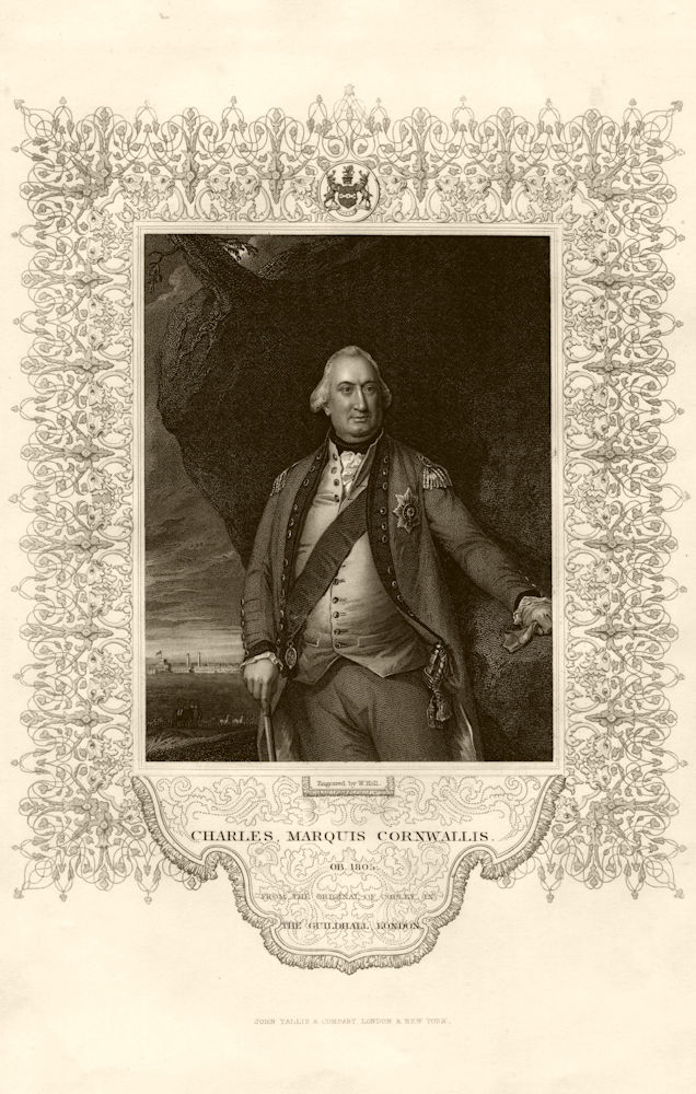 Associate Product Charles, Marquess Cornwallis. American War of Independence. After COPLEY c1855