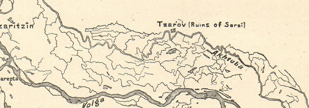 The Volga And Akhtuba Rivers Volgograd Tsarev Russia Sketch Map 1885