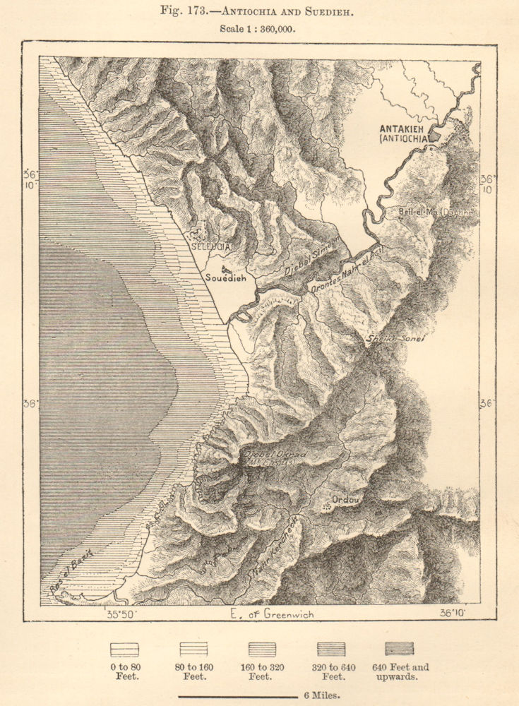 Associate Product Antioch (Antakya) & Samandag (Süveydiye) Seleucia in Pieria. Sketch map 1885