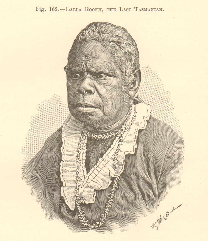 Lalla Rookh / Truganini, the last Aboriginal Tasmanian. Australia 1885 print
