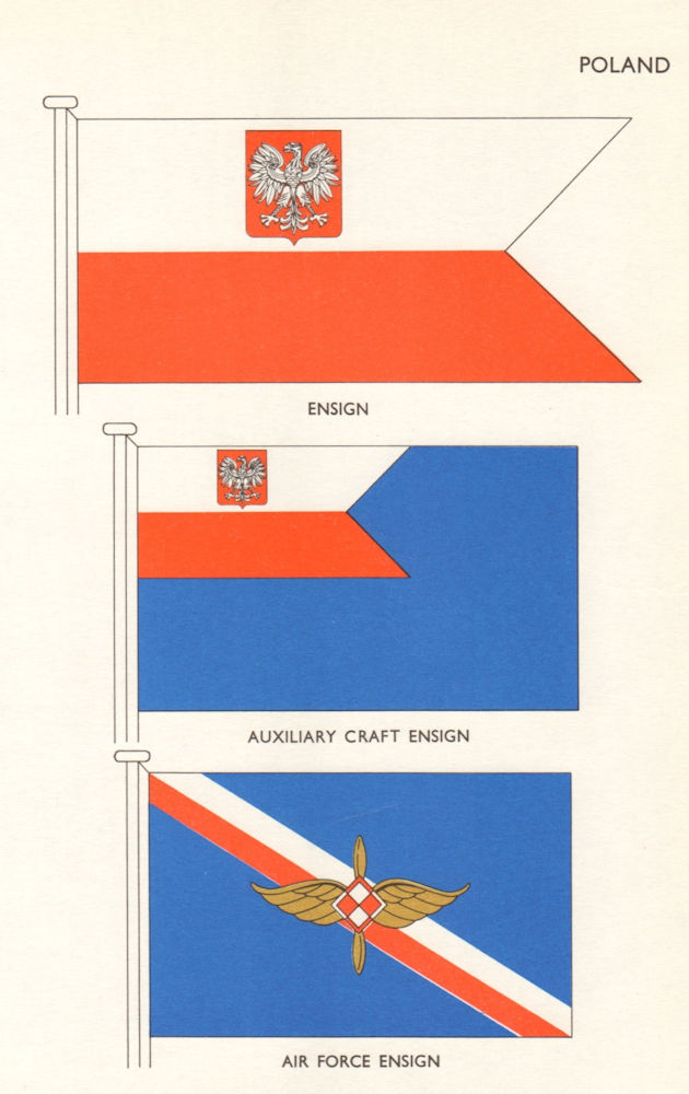 Associate Product UK FLAGS. The United Kingdom. Royal Fleet Auxiliary Flag 1964 old print