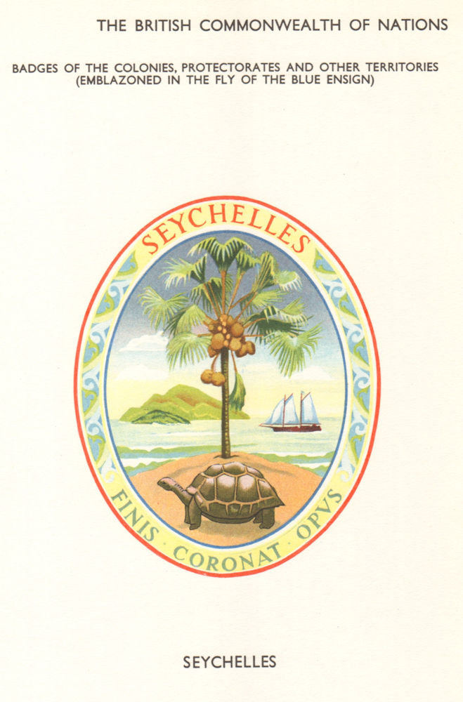 SEYCHELLES FLAGS. Badges of the Colonies, Protectorates & other Territories 1964