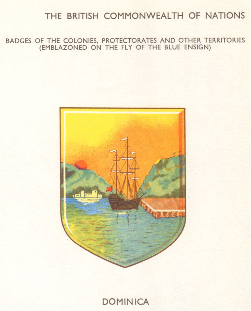 DOMINICA FLAGS. Badges of the Colonies, Protectorates & other Territories 1965