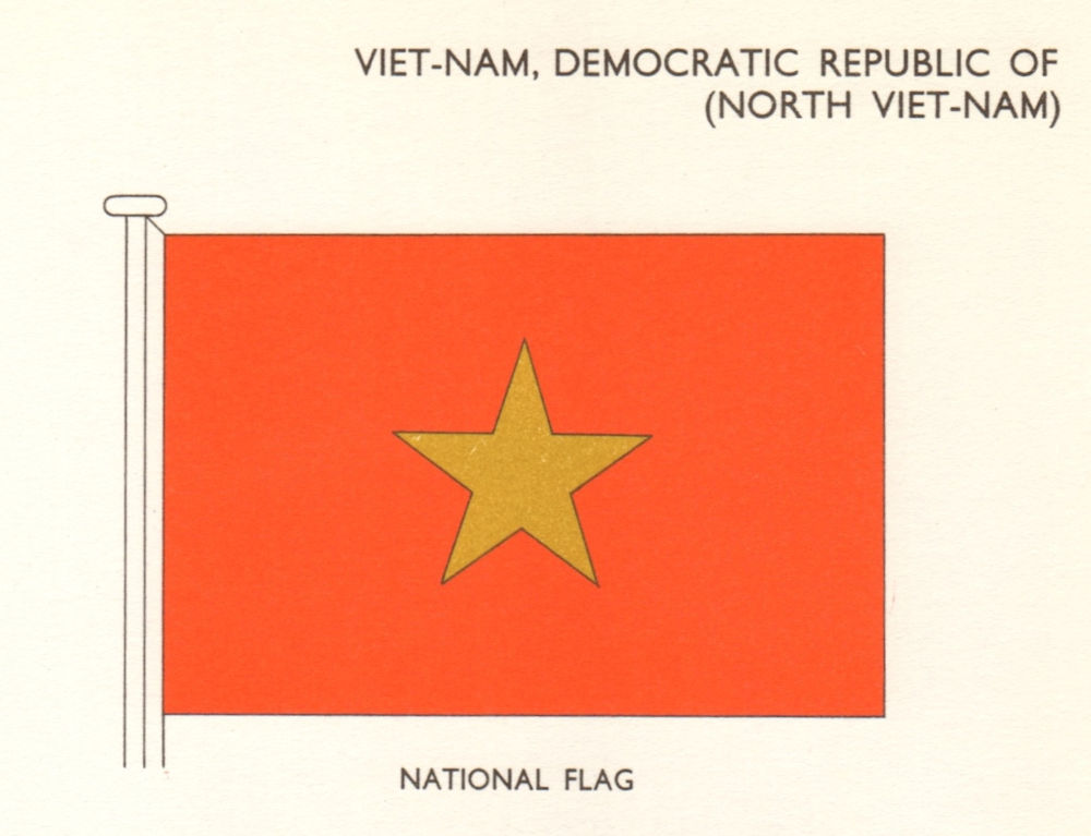 VIETNAM FLAGS. North Viet-Nam, Democratic Republic of. National Flag 1964