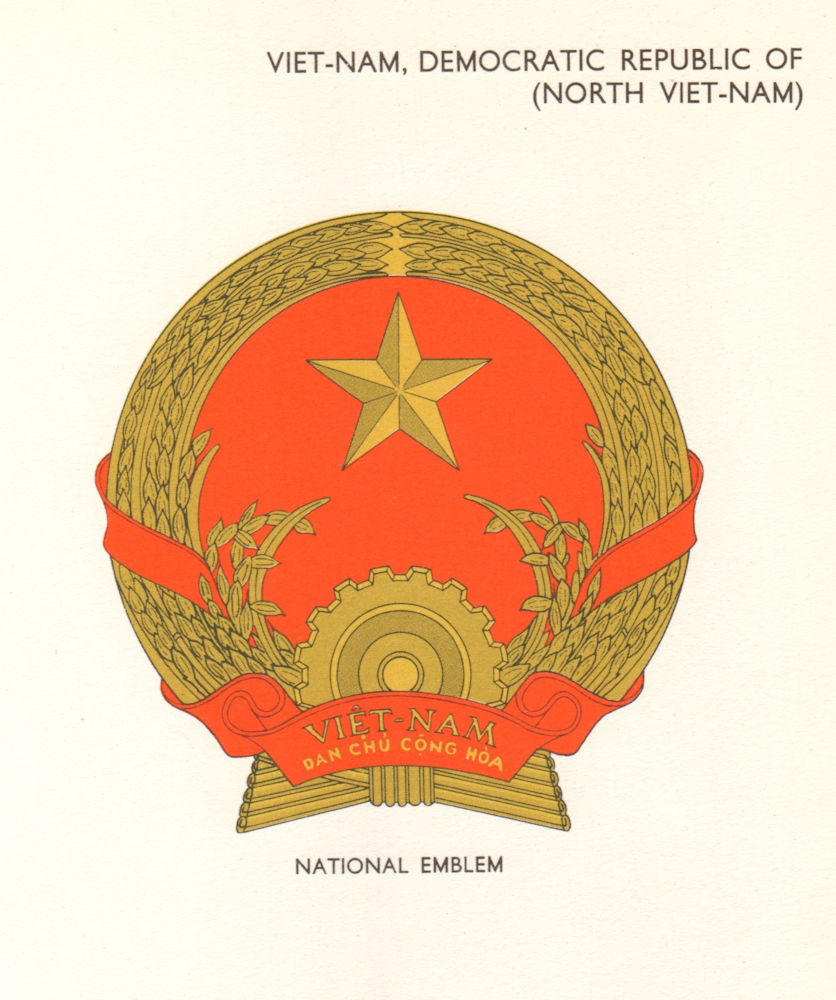 VIETNAM FLAGS. North Viet-Nam, Democratic Republic of. National Emblem 1964