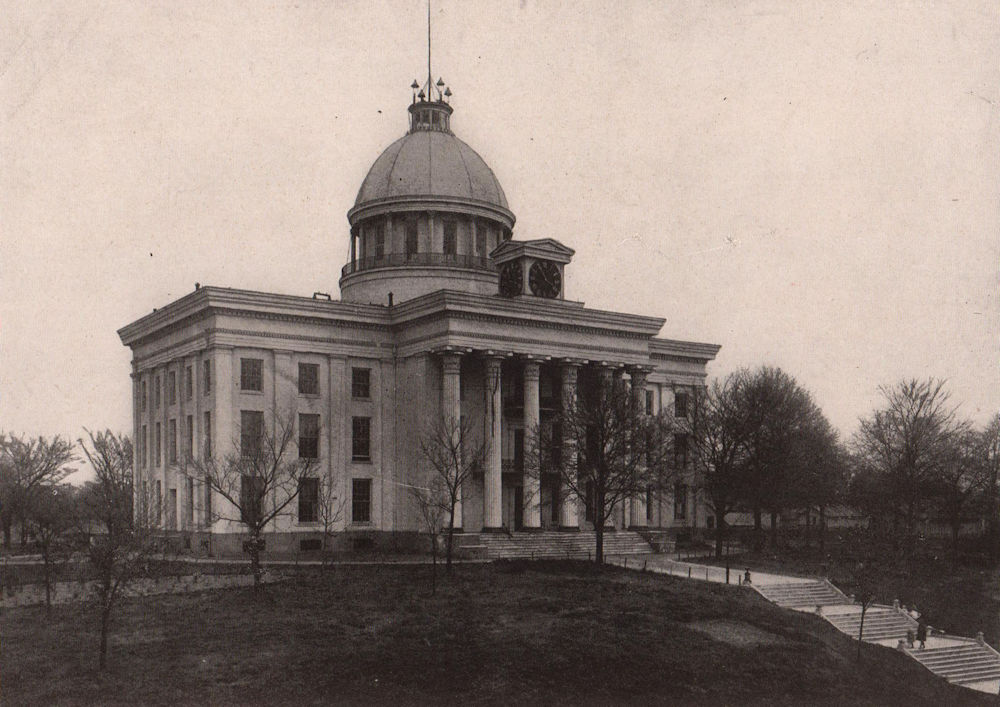 Associate Product Alabama: State Capitol at Montgomery. Alabama 1903 old antique print picture