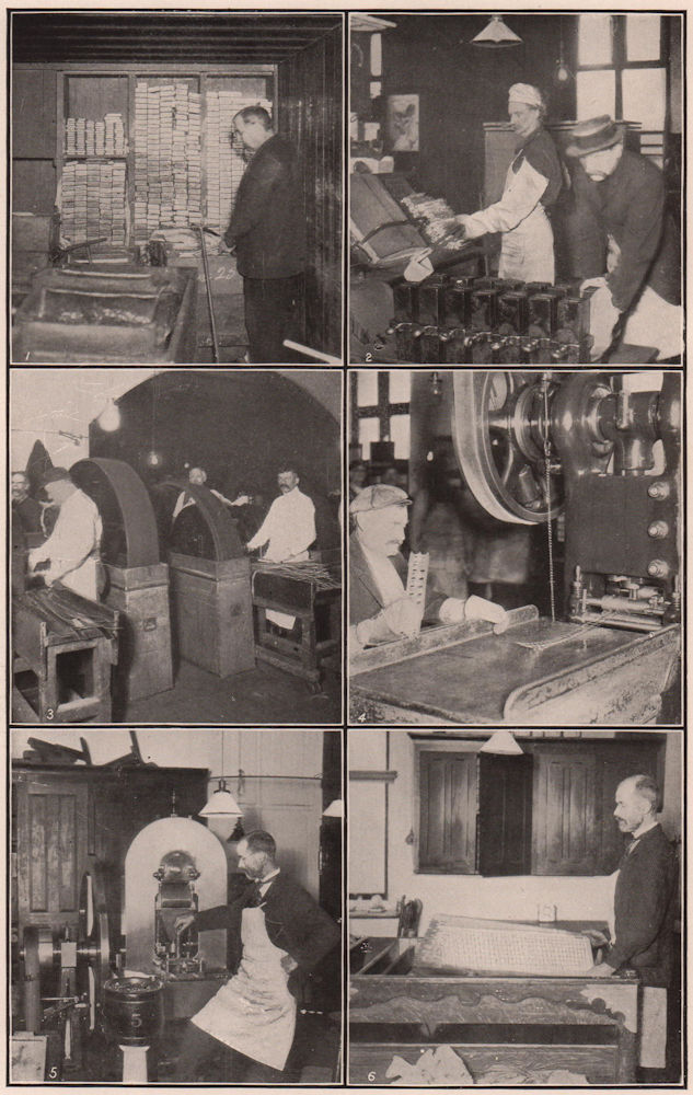 Coin Manufacture, United States Mint, Philadelphia 1903 old antique print