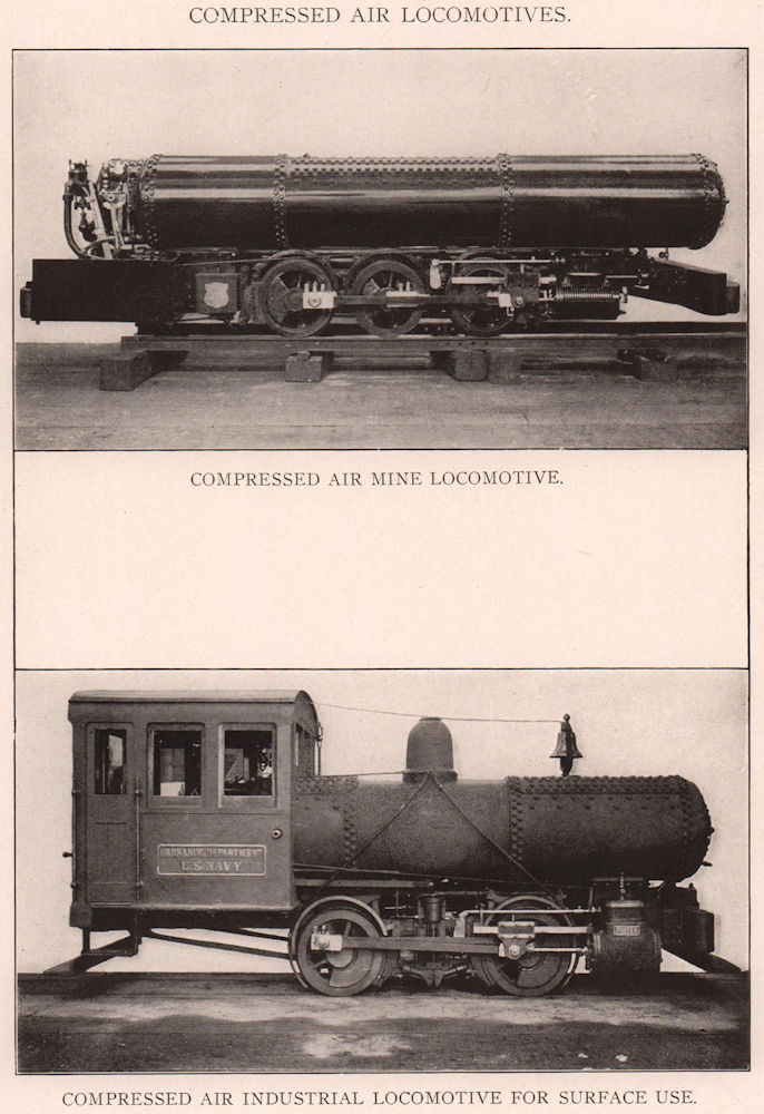 Compressed Air Mine Locomotive & Industrial Locomotive for Surface Use 1903