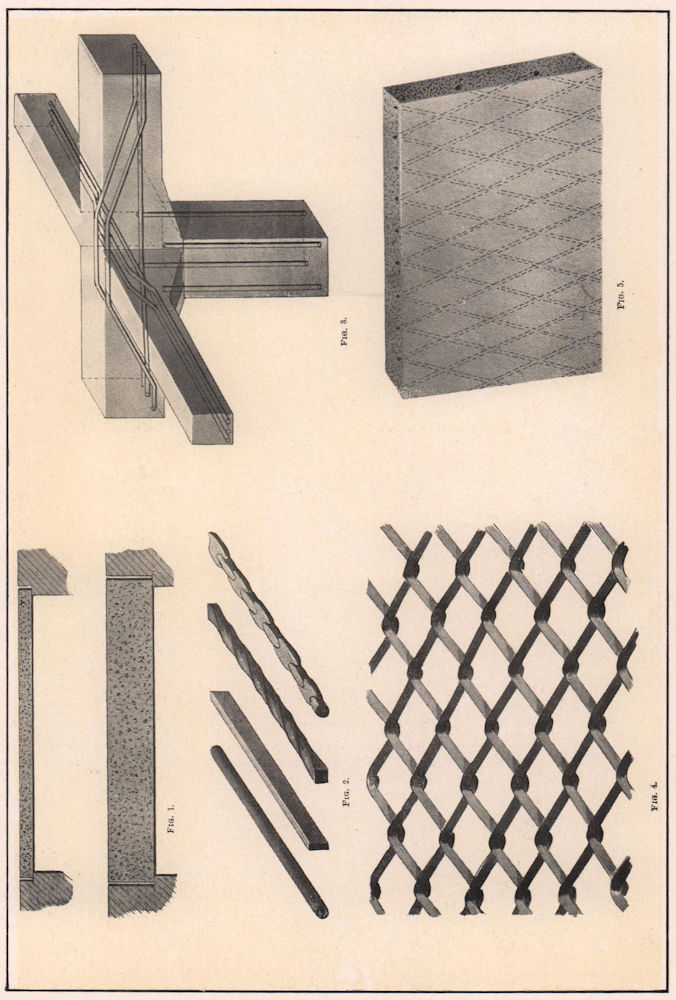 Associate Product Concrete Construction. Manufacturing 1903 old antique vintage print picture