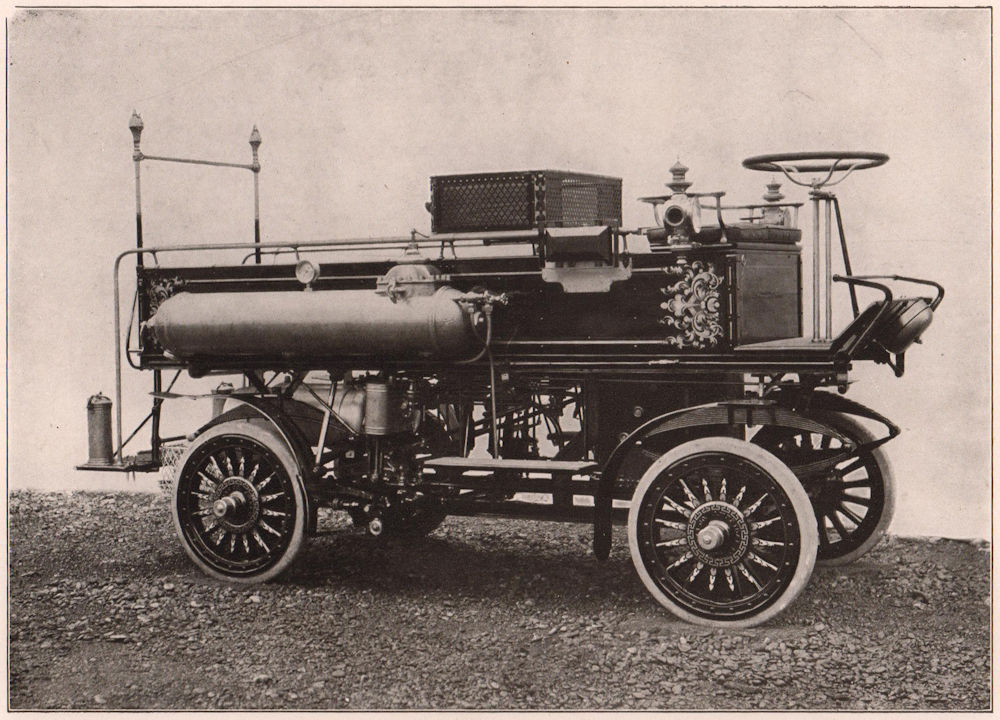 Fire Engines: Automobile Chemical Engine and Hose Carriage. Transport 1903