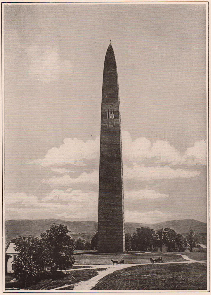 The Bennington Battle Monument. Vermont 1903 old antique vintage print picture