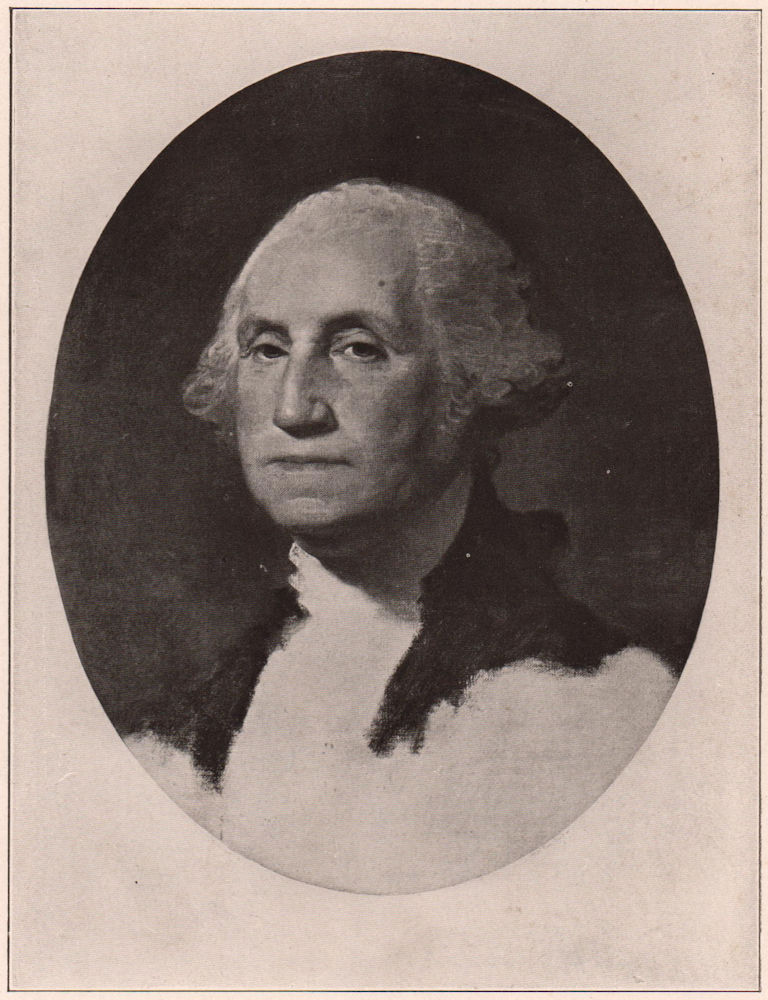 George Washington. US 1903 old antique vintage print picture