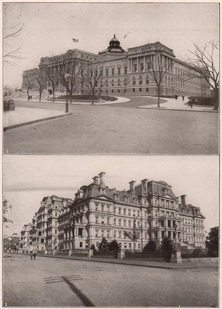 Associate Product Washington DC: Congressional Library. State, War & Navy Building 1903 print