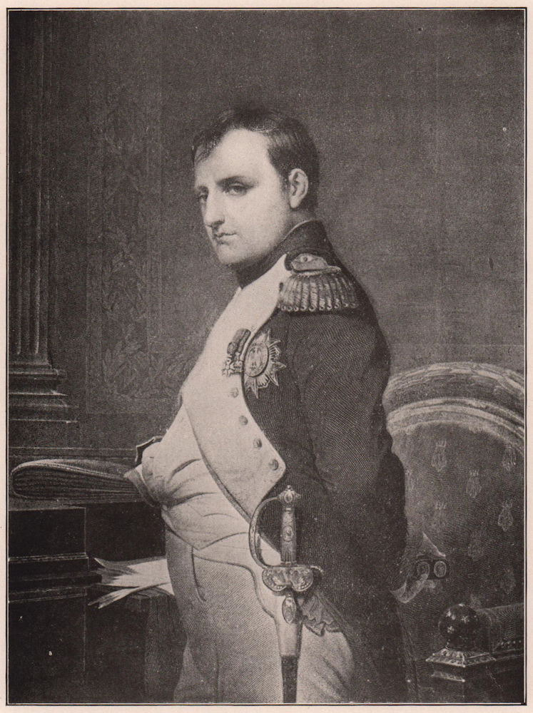Napoleon Bonaparte: After A Painting by Paul Delaroche. France 1903 old print