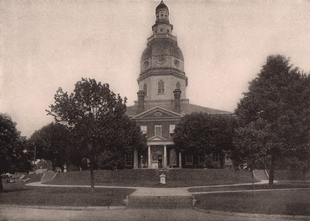 Associate Product Maryland: State Capitol at Annapolis. Maryland 1903 old antique print picture