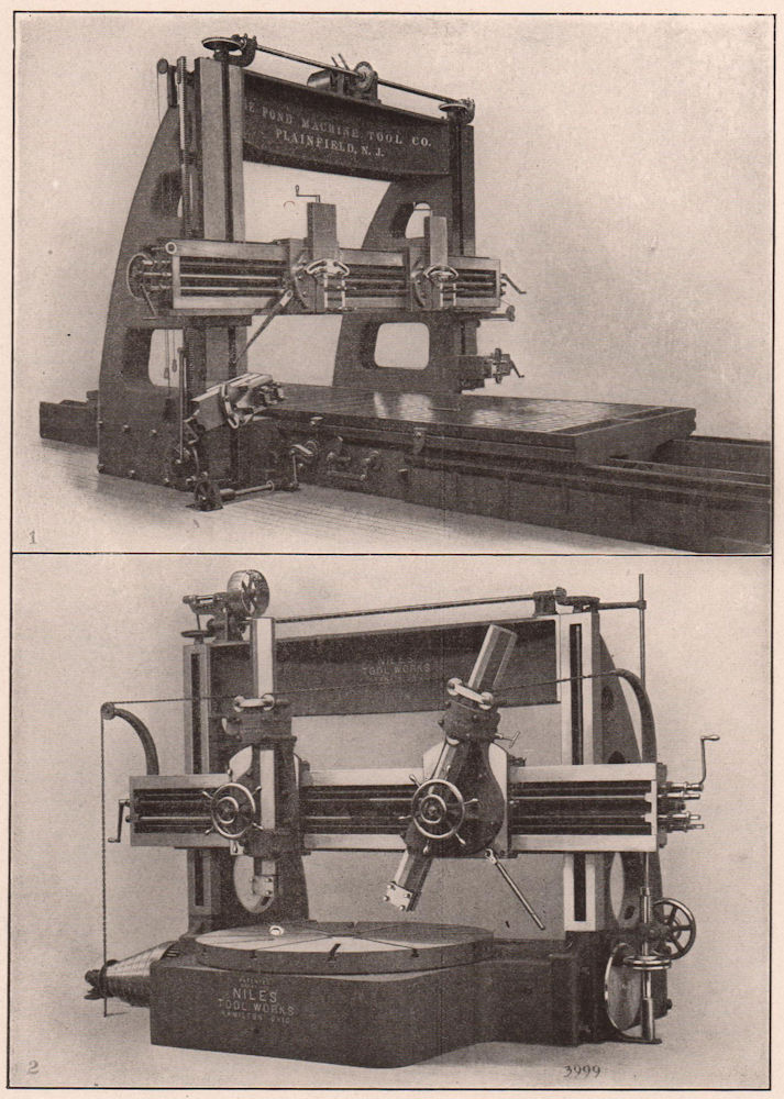 Metal Working Machinery: Planer. Boring & Turning Machine. Manufacturing 1903