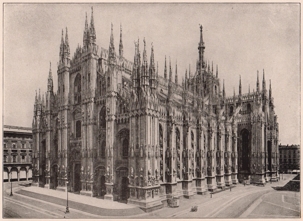 Associate Product Milan Cathedral. Italy 1903 old antique vintage print picture