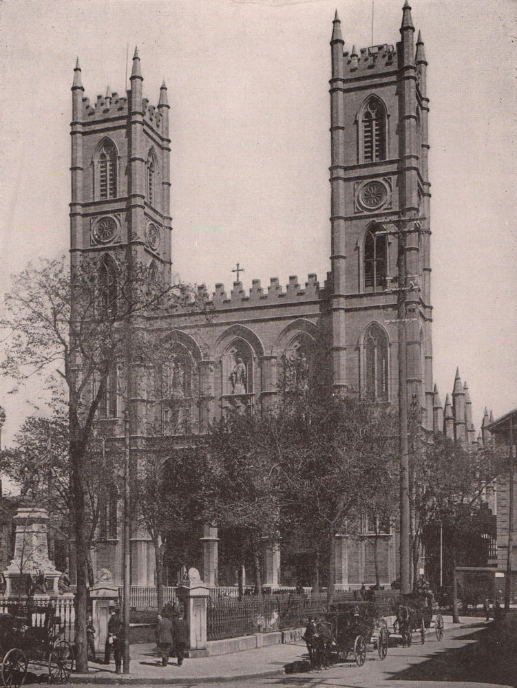 Montreal, Canada: Notre Dame Church. Canada 1903 old antique print picture