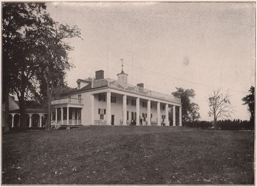 Mount Vernon. Virginia 1903 old antique vintage print picture