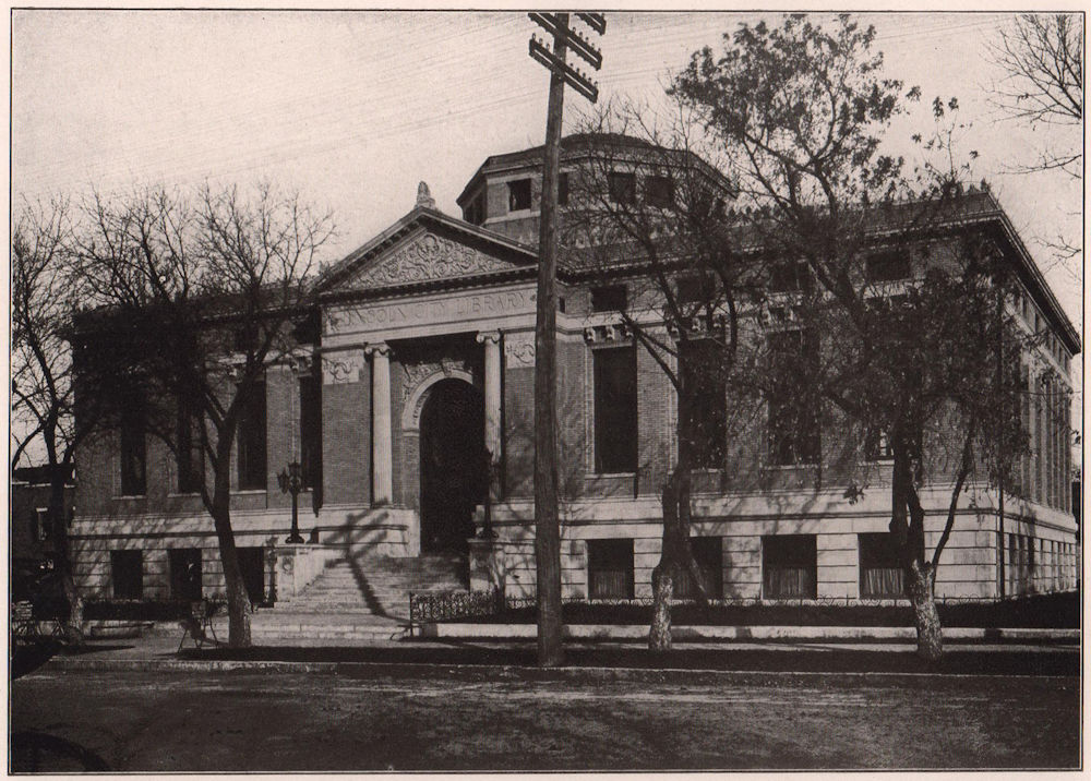 City Library Building, Lincoln, Nebraska. Nebraska 1903 old antique print