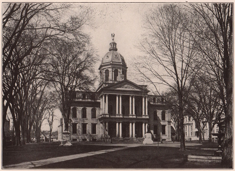 New Hampshire: Capitol Building at Concord. New Hampshire 1903 old print