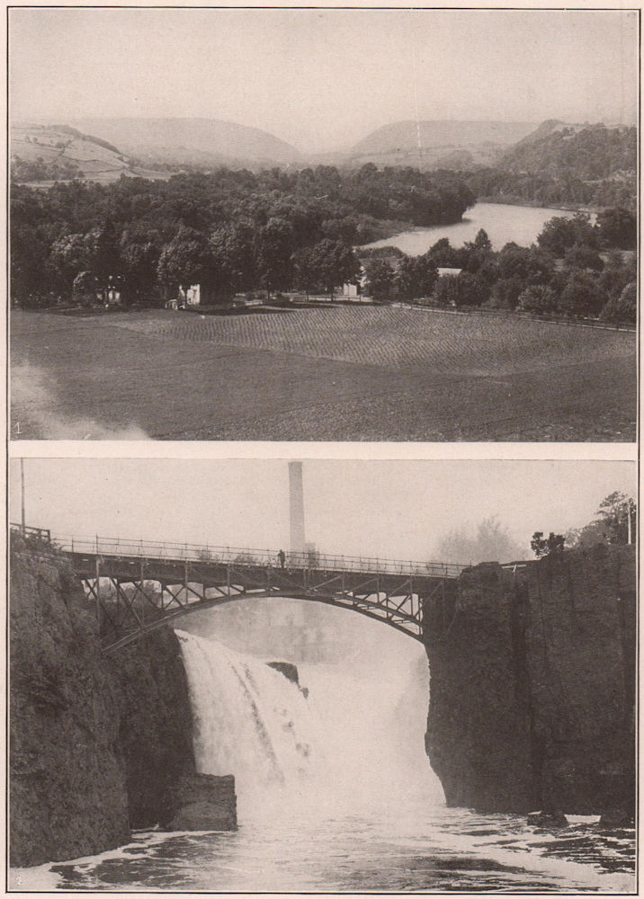 Associate Product New Jersey: Delaware Water Gap from Manunka Chunk. Passaic Falls, Paterson 1903