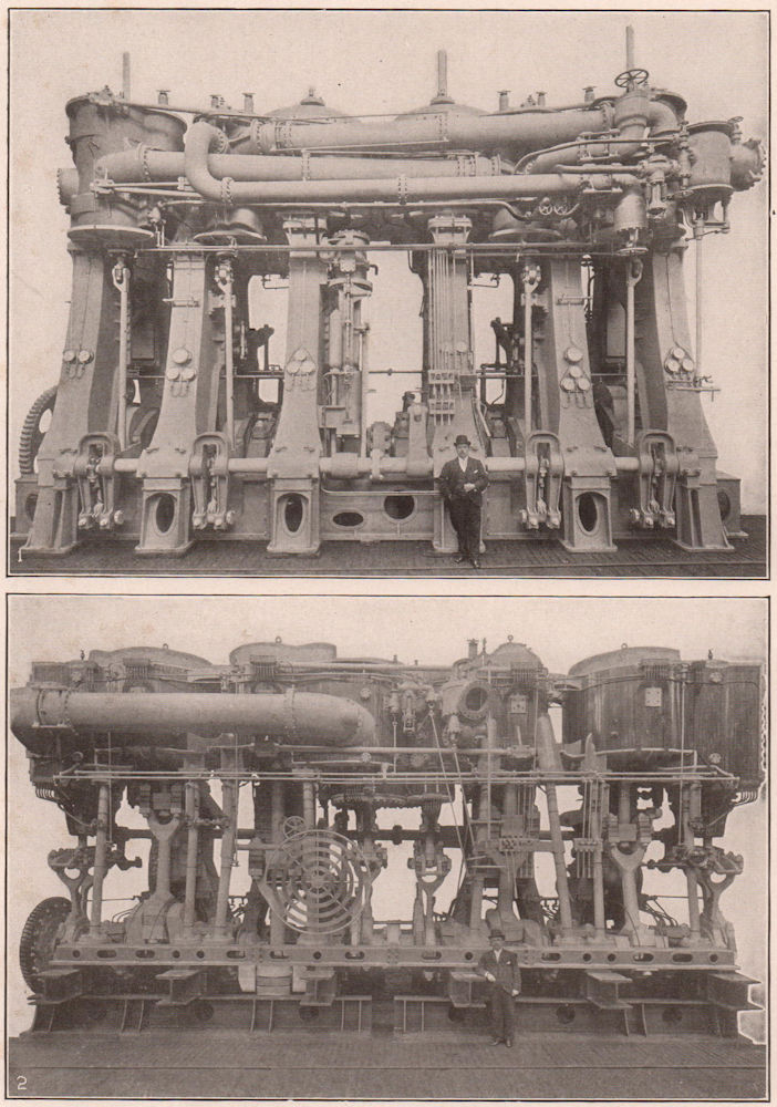 Marine Engine. Russian Twin-Screw Steamer Smolensk & H.M.S. Lancaster 1904