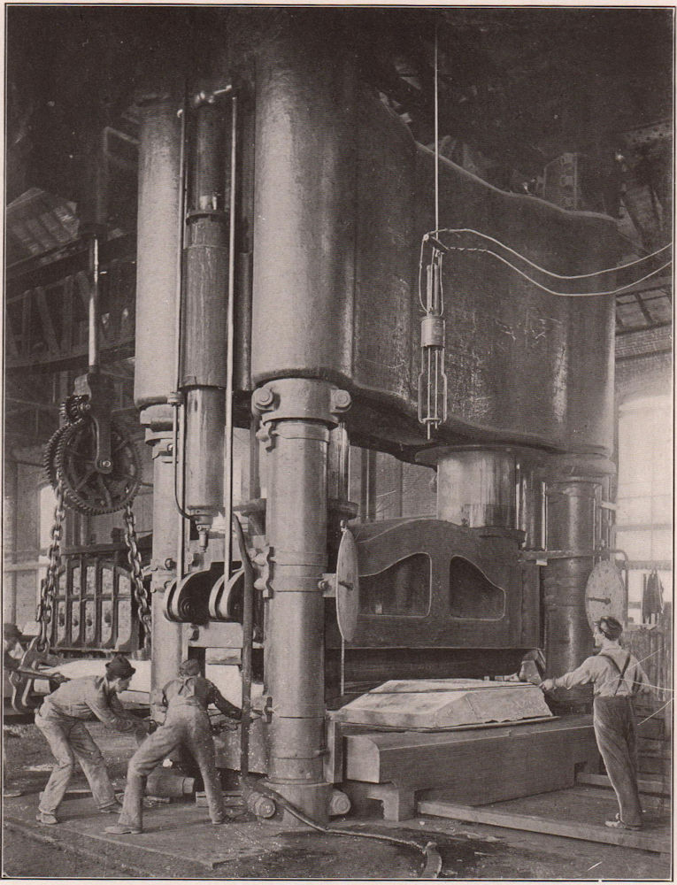 Associate Product Manufacture of Armor Plate: A 14-Inch Armor Plate Under A Hydraulic Press 1904
