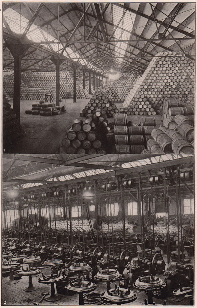 Wire-Nail Warehouse, Capacity 7,000 tons 1904 old antique print picture
