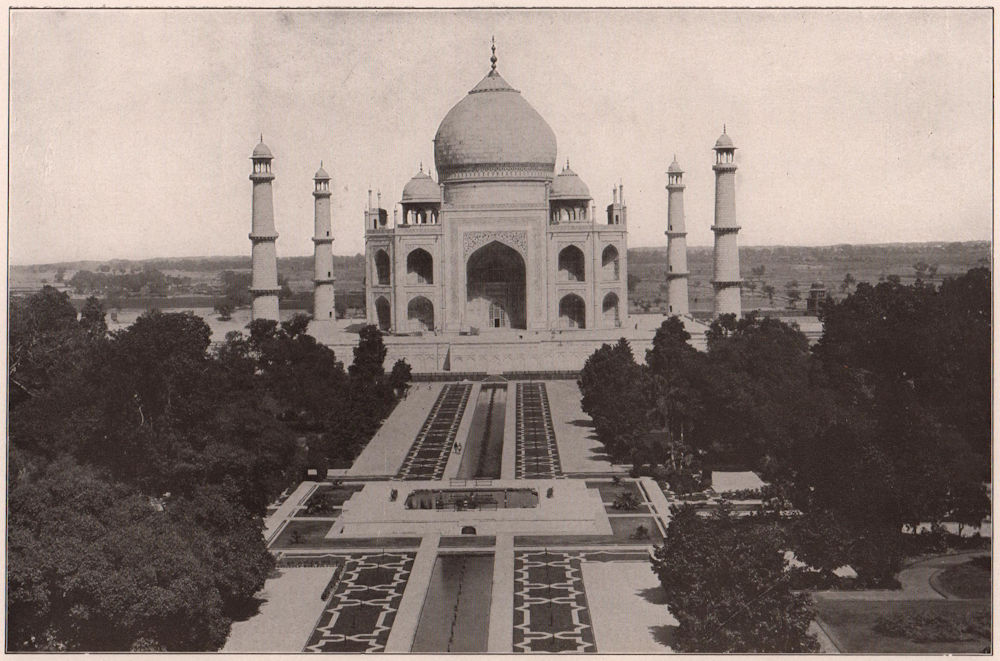 The Taj Mahal. India 1904 old antique vintage print picture