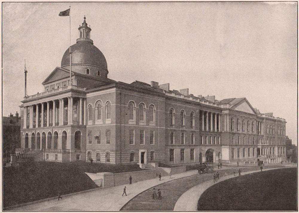 Associate Product Massachusetts: State Capitol at Boston. Massachusetts 1904 old antique print