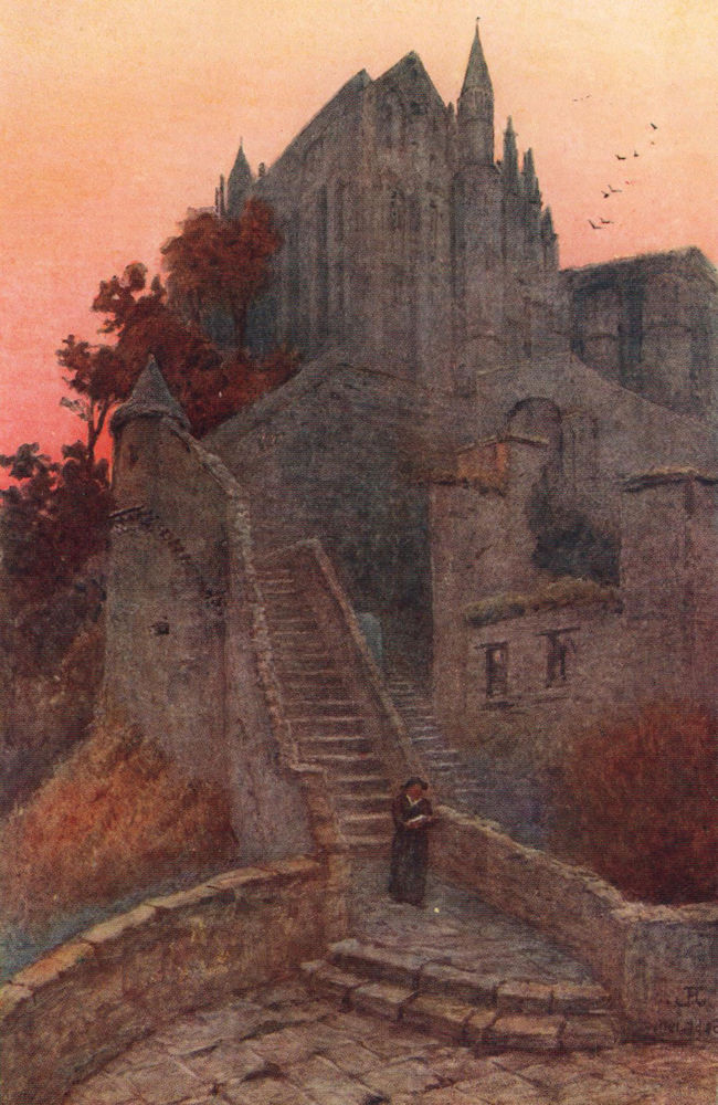 Associate Product La Merveille, Mont St.Michel. Manche. Côte d'Émeraude 1912 old antique print