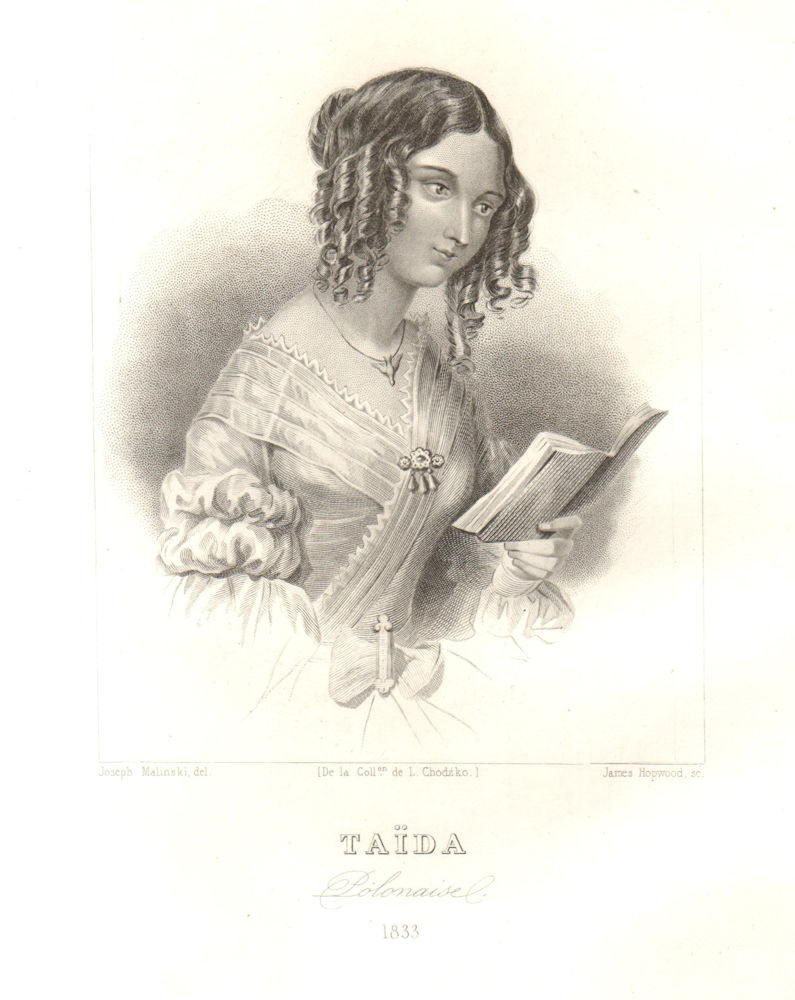 Taida. Polish lady 1839 old antique vintage print picture
