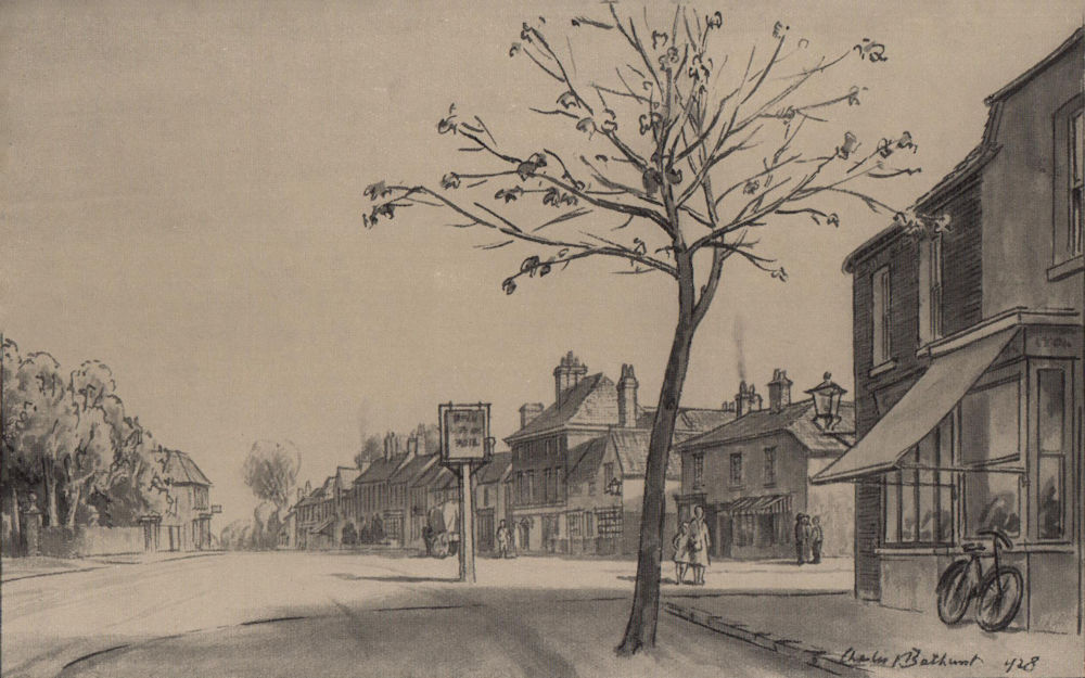 Beaconsfield. Royal White Hart hotel. Chilterns. Buckinghamshire 1929 print
