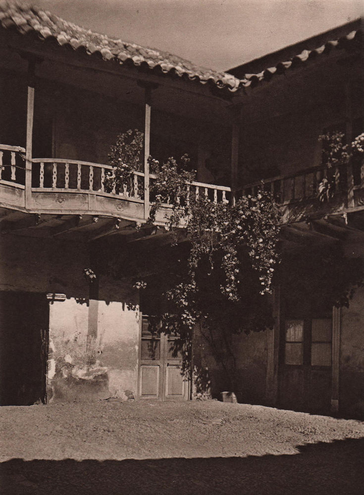 Associate Product A courtyard of a Spanish colonial mansion at La Paz. Bolivia 1928 old print