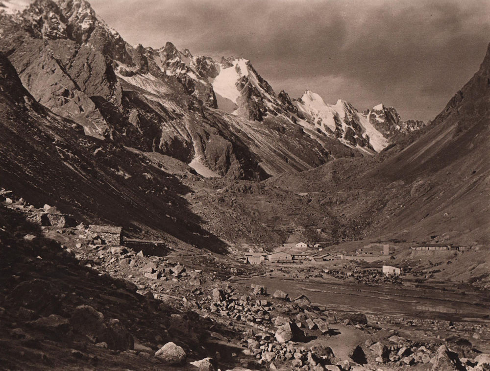 Araca tin mines. Kisma/Quimsa-Cruz range. Patiño group. Bolivia 1928 old print